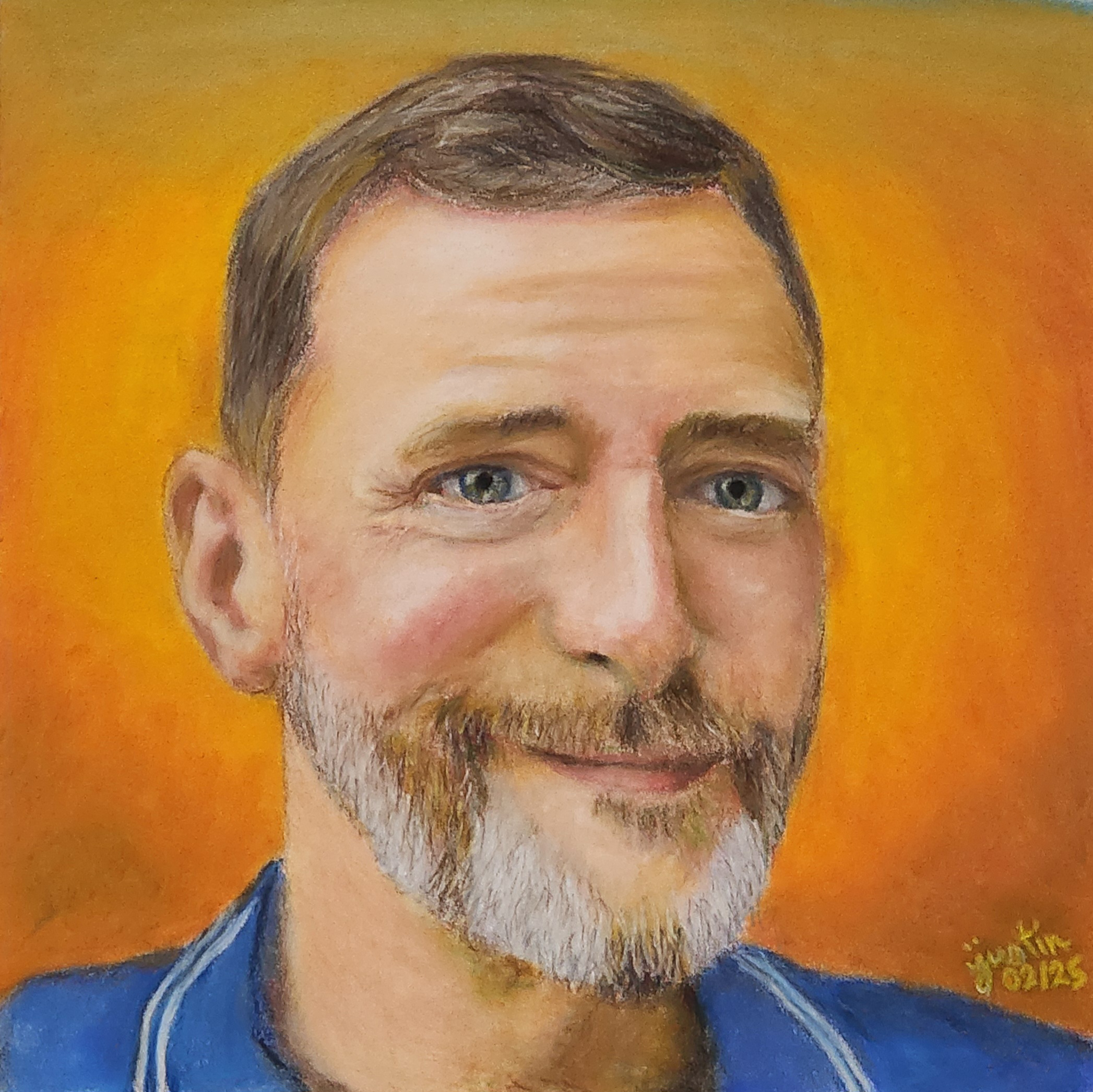 Pastel portrait of Bryen